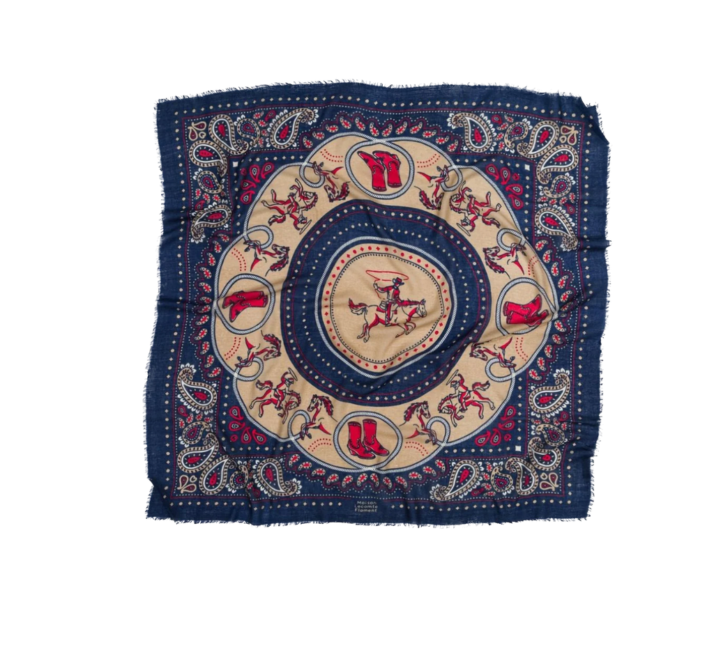 LECOMTE FLAMENT - Echarpe Rodeo Navy