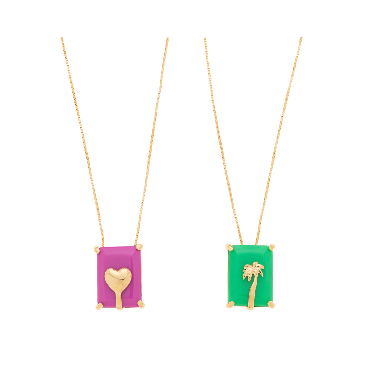 Collier Double Protection Palmier – LES FELICITES | George Genève