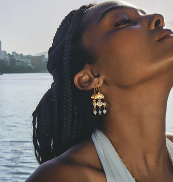 Boucles d'Oreilles Lorelei PM – vue 2 – LA2L | George Genève