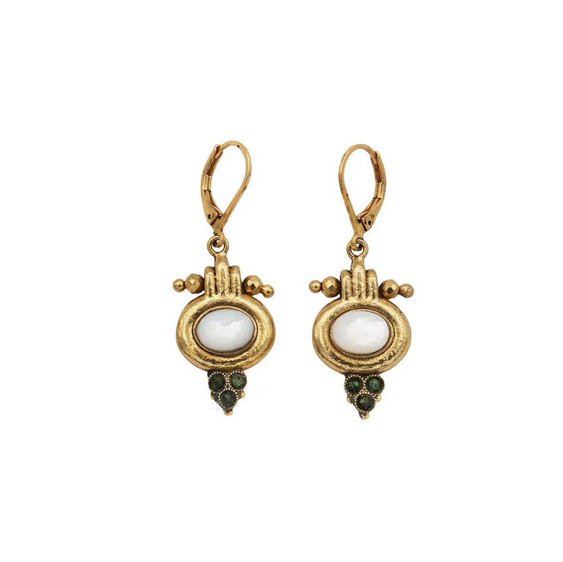 Boucles d'Oreilles Lorelei Pierre – vue 2 – LA2L | George Genève