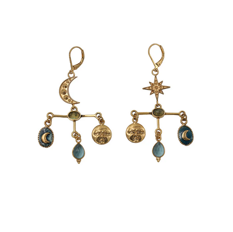 Boucles d’oreilles Luna Asymétriques – LA2L | George Genève