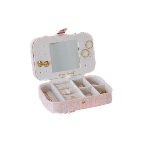 MAISON SCARLETT- Boîte à bijoux Brigitte - Lin Rose