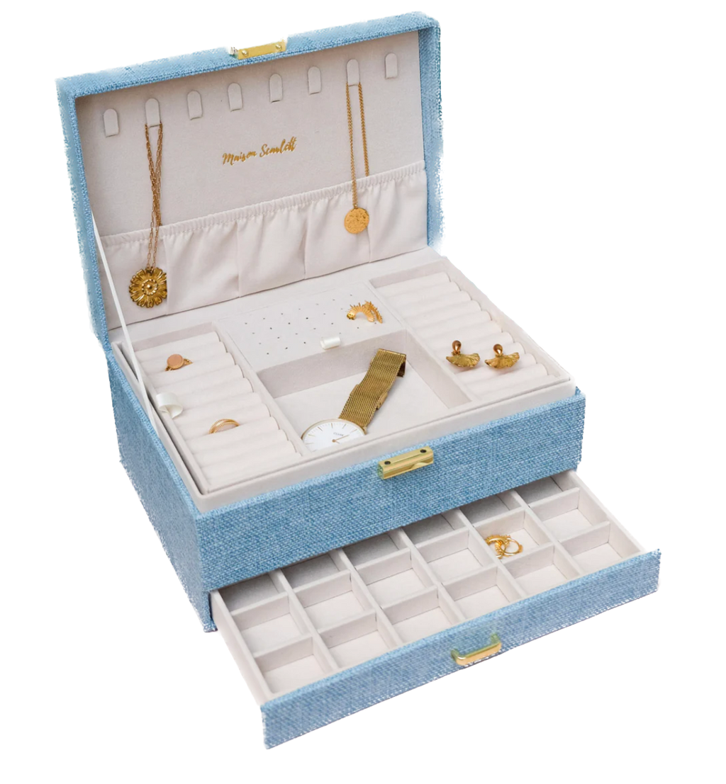 MAISON SCARLETT - Boîte à bijoux Denise Lin Bleu