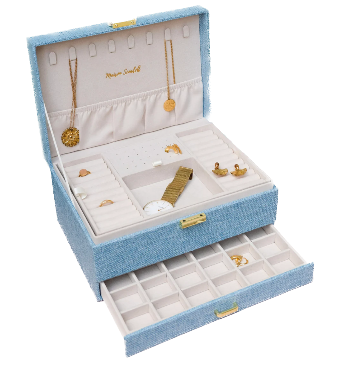MAISON SCARLETT - Boîte à bijoux Denise Lin Bleu