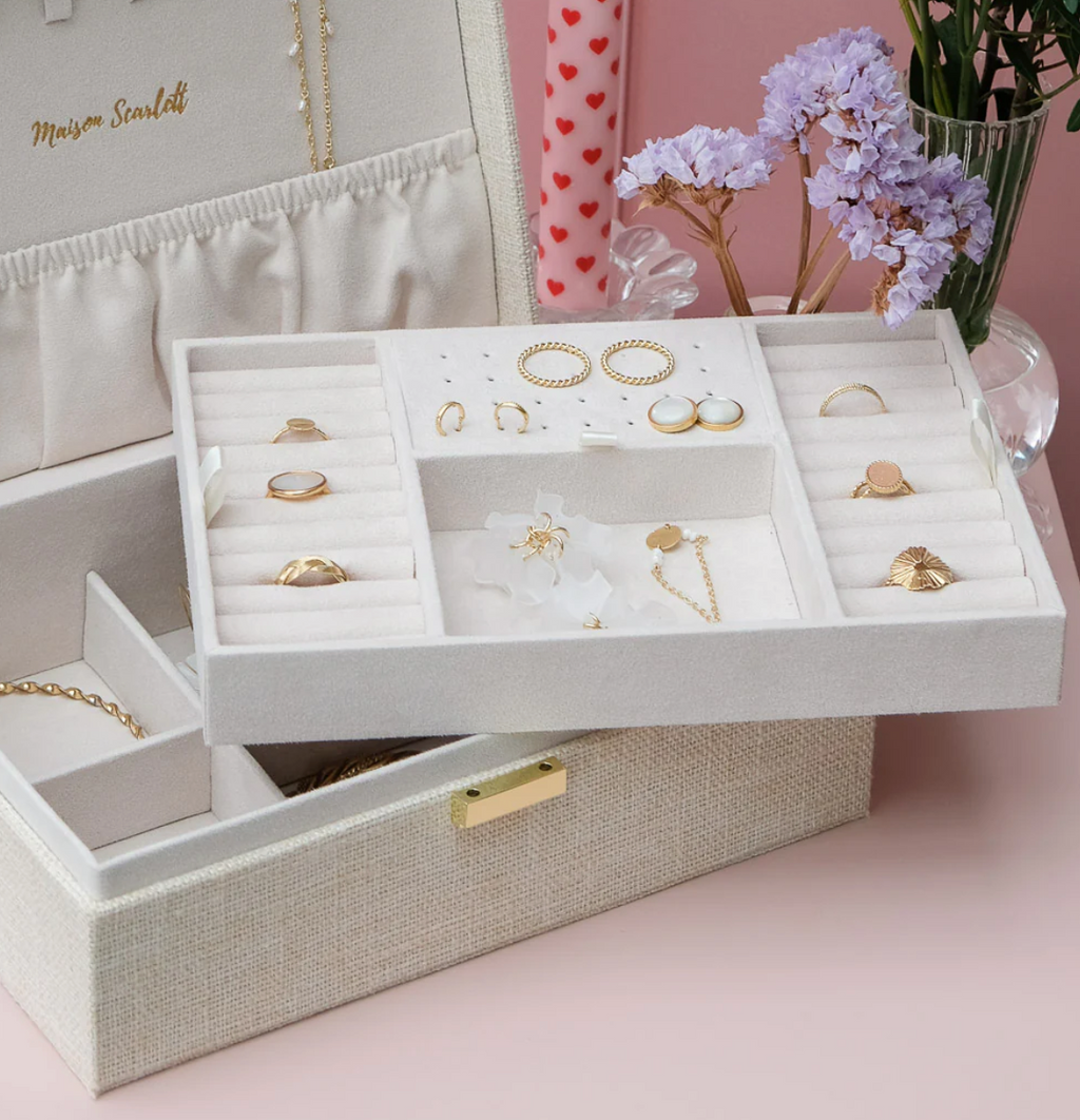 MAISON SCARLETT - Boîte à bijoux Denise Lin Blanc
