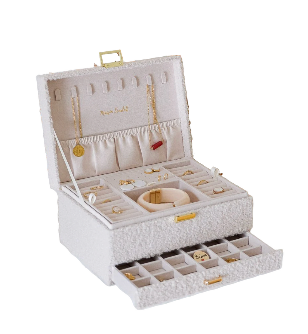MAISON SCARLETT - Boîte à bijoux Denise Teddy Blanc
