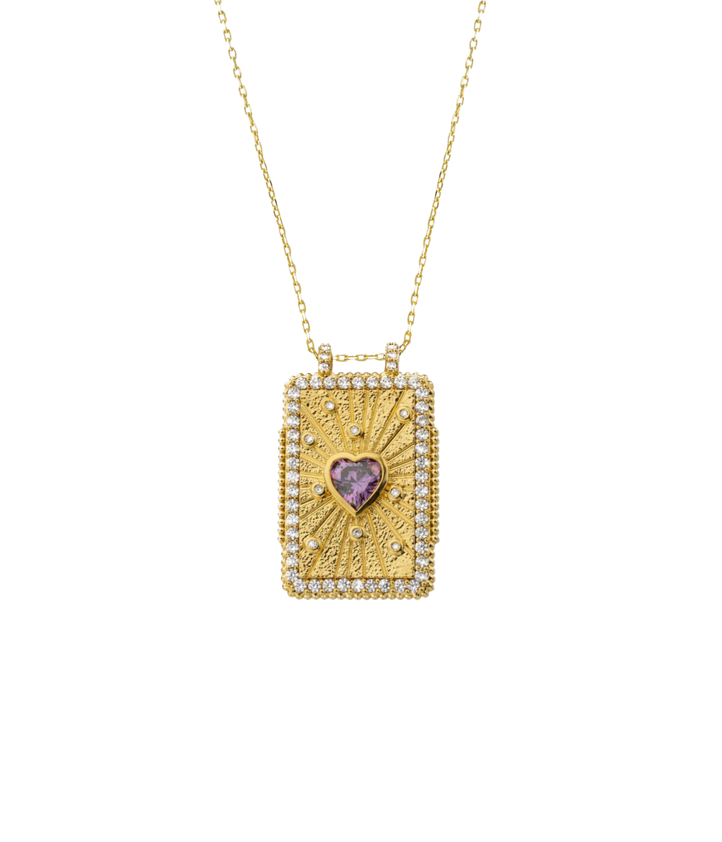 MYA BAY  - Collier Améthyst Heart Boheme