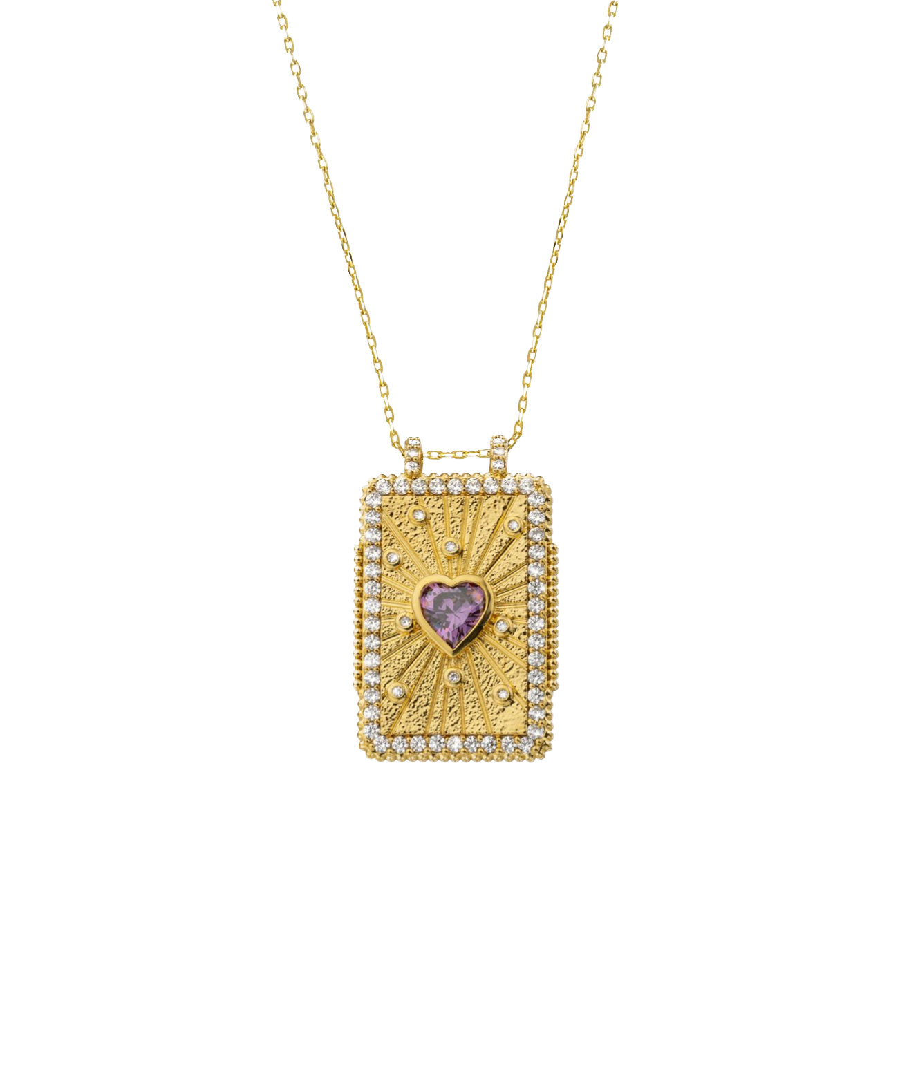 MYA BAY  - Collier Améthyst Heart Boheme