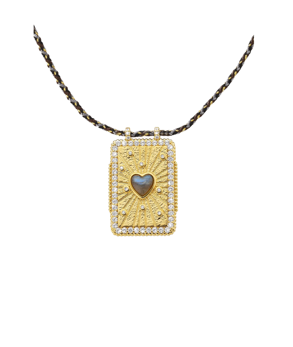 MYA BAY  - Collier Labradorite Heart Boheme
