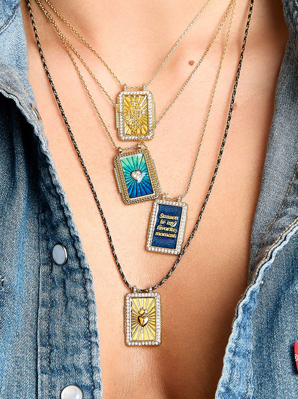 MYA BAY - Collier Blue Rainbow Twice Boheme