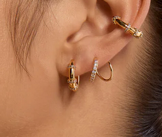 Boucles d'oreilles Rock – vue 2 – MYA BAY | George Genève