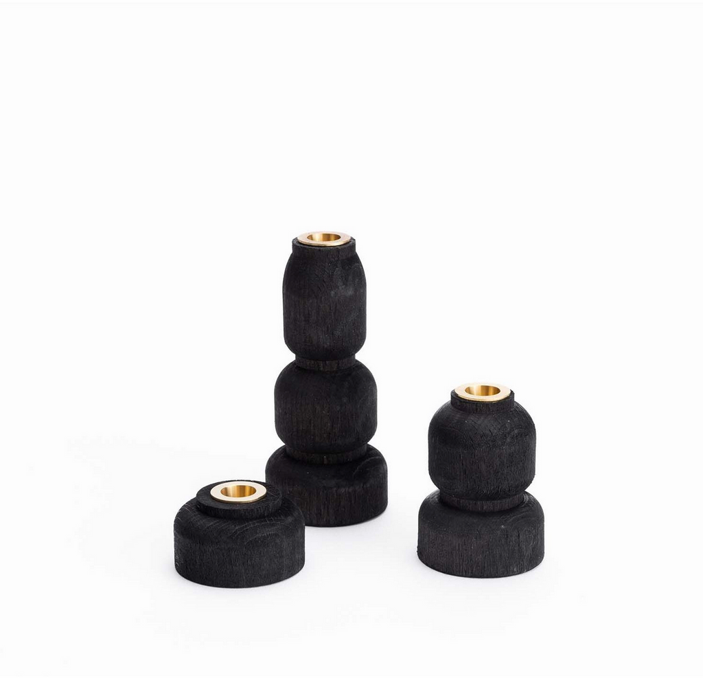 MAISON PECHAVY - Bougeoirs Carbone 3 Tailles