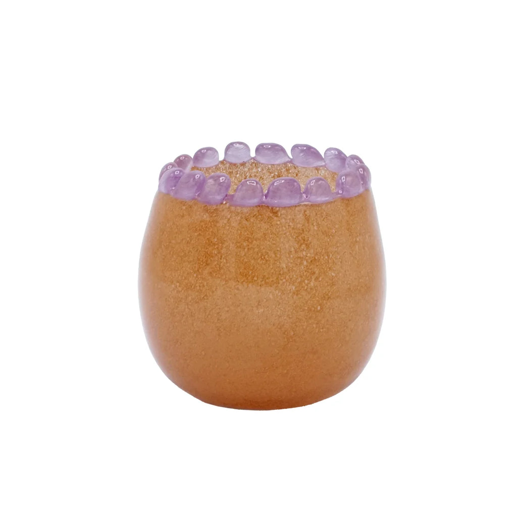 Vase bord perlé Moka/Rose – MAISON LILO | George Genève