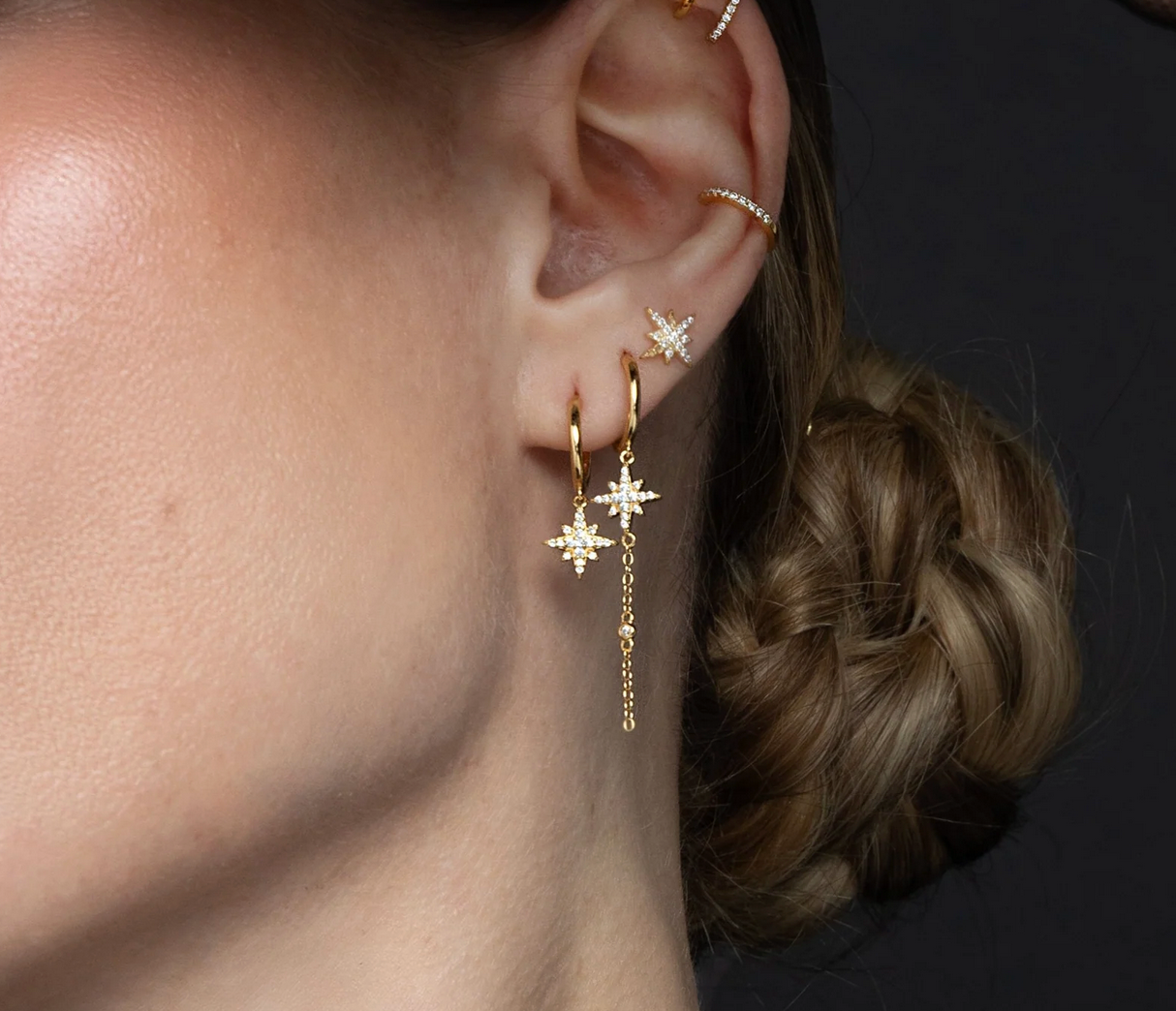 POHESIA - Boucle d'oreille Damas