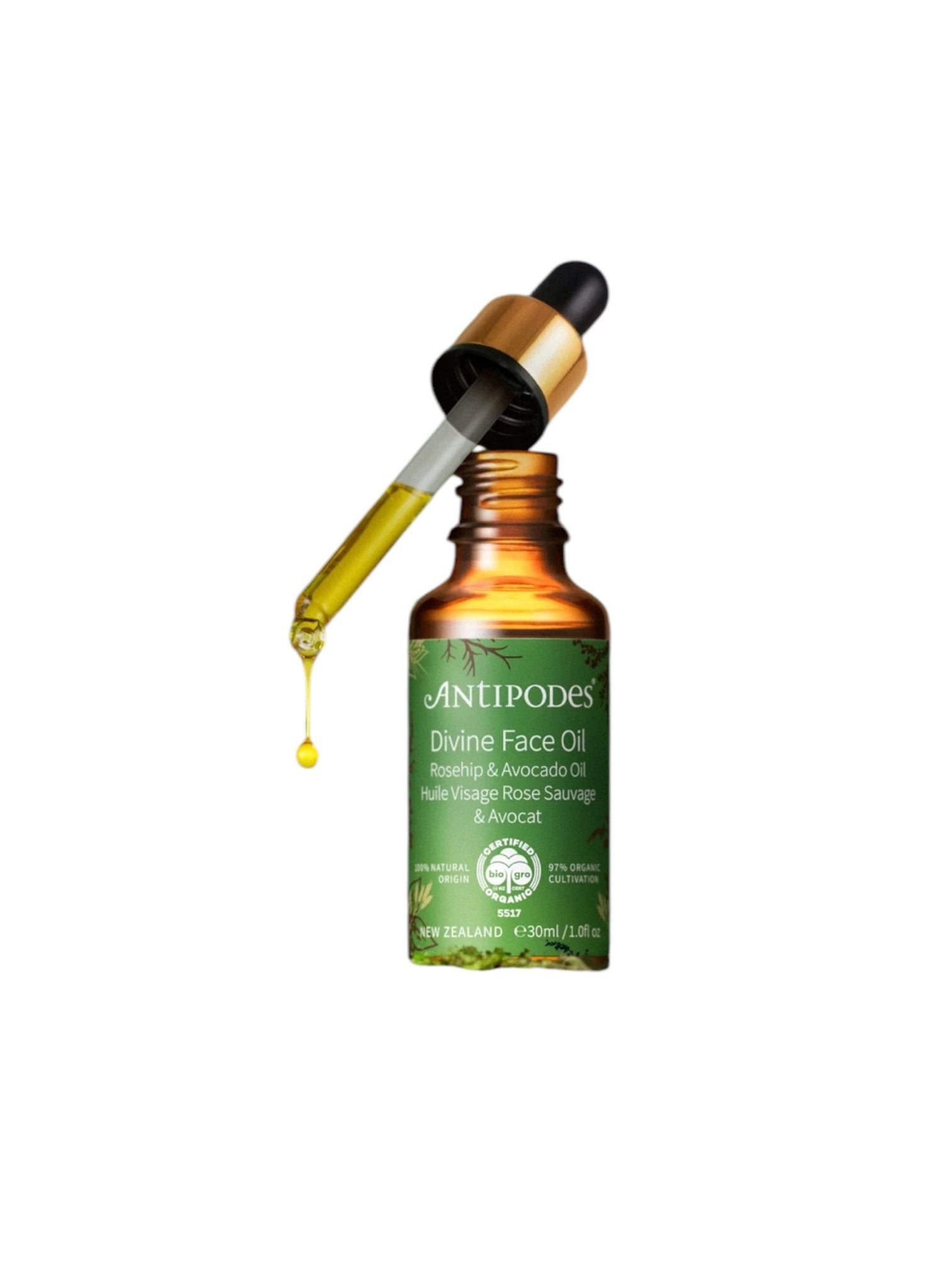 ANTIPODES - Divine Face Oil Huile Visage Rose Sauvage & Avocat