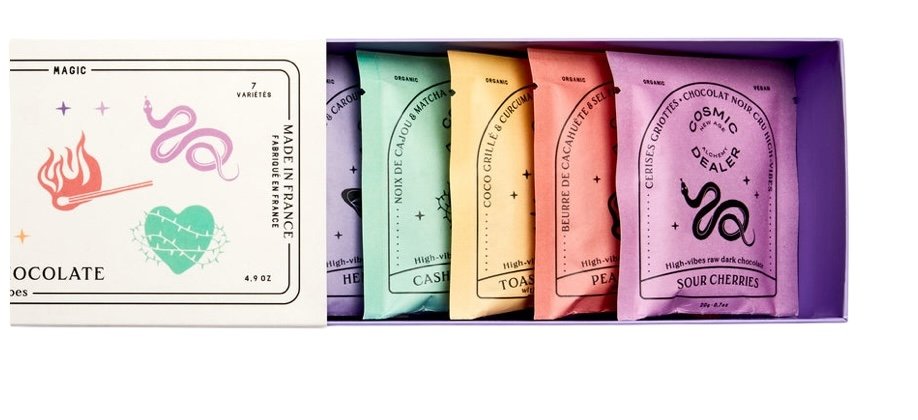 COSMIC DEALER - Coffret Chakras - 7 Carrés Chocolatés