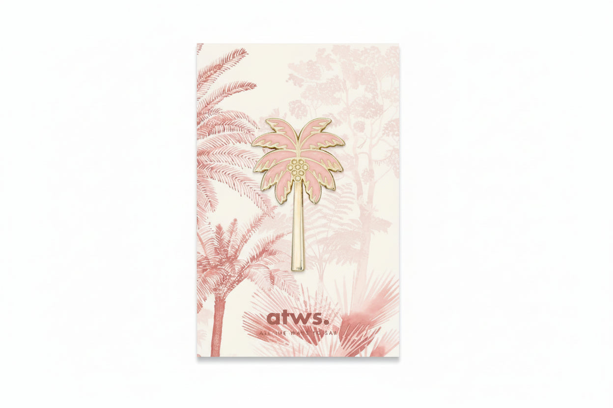 Pins Pink Palm Tree – ALL THE WAYS TO SAY | George Genève