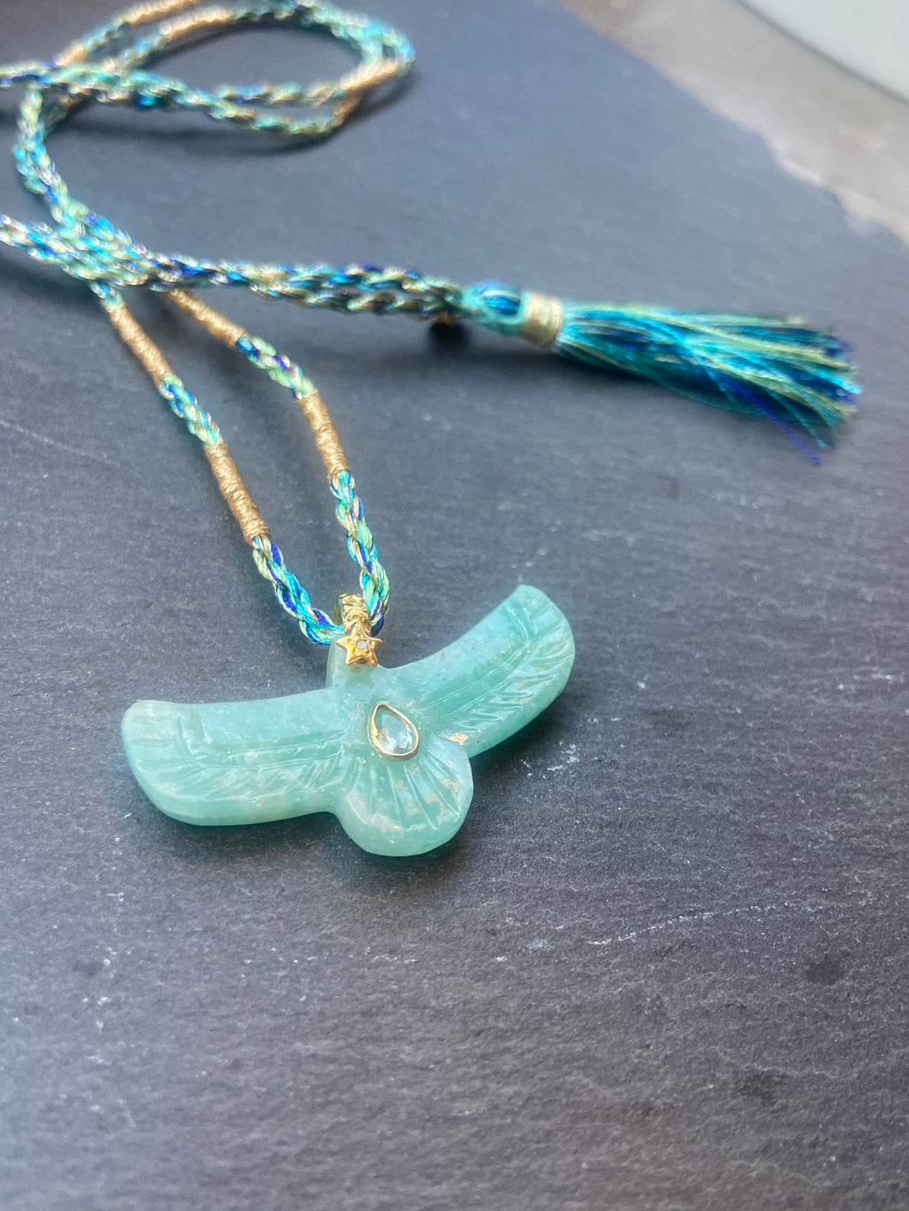 ROOM SERVICE - Collier Charm  Shamane Amazonite