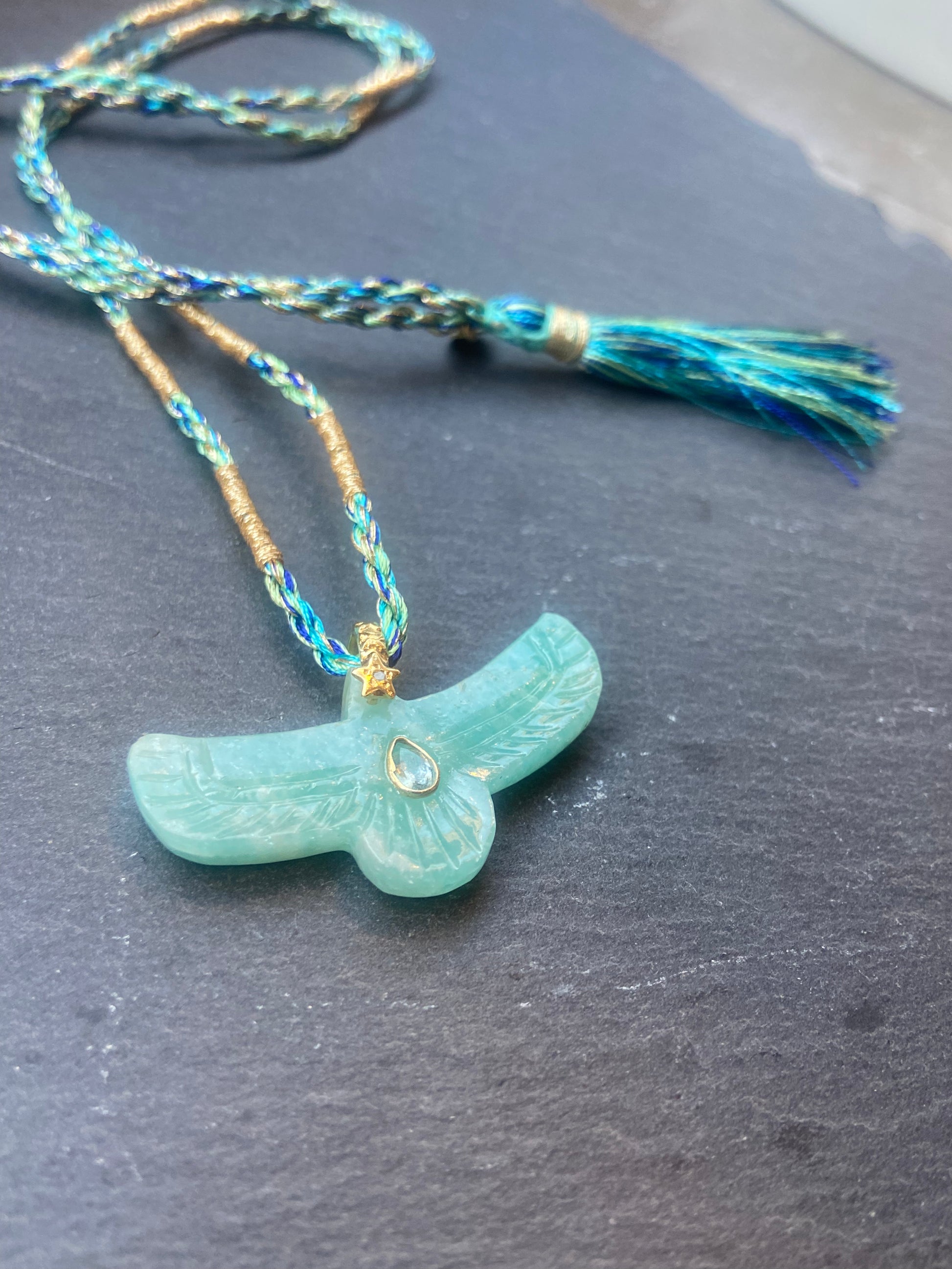 ROOM SERVICE - Collier Charm  Shamane Amazonite