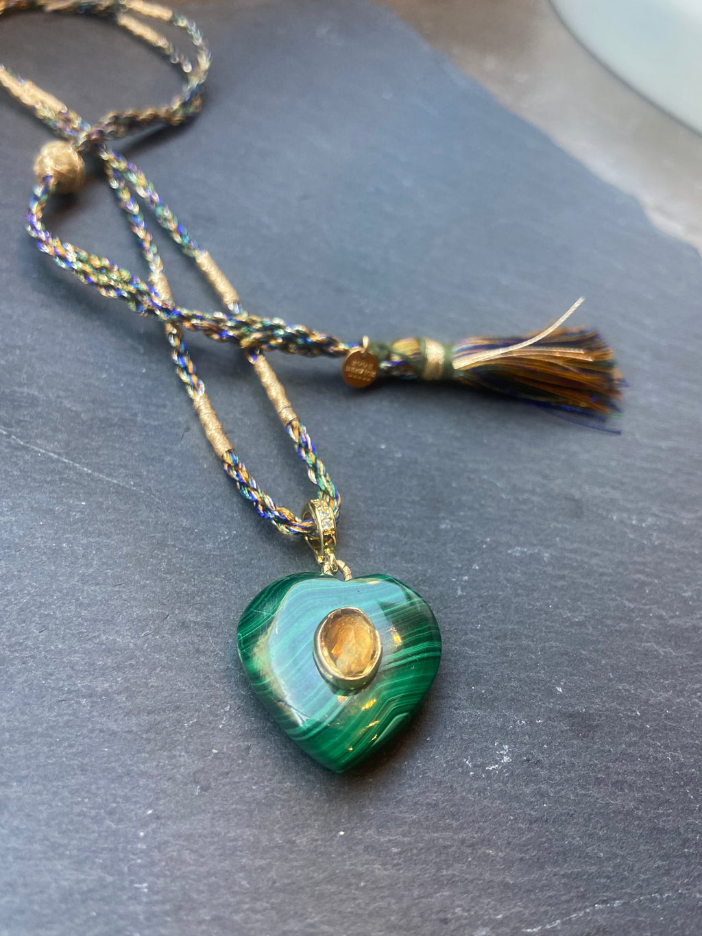 Collier Charm  Valentine Malachite – vue 2 – ROOM SERVICE | George Genève