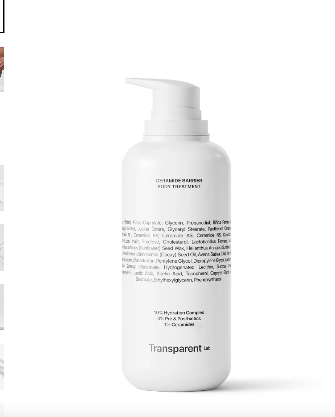 TRANSPARENT LAB - Crème Corps Réparatrice aux Céramides