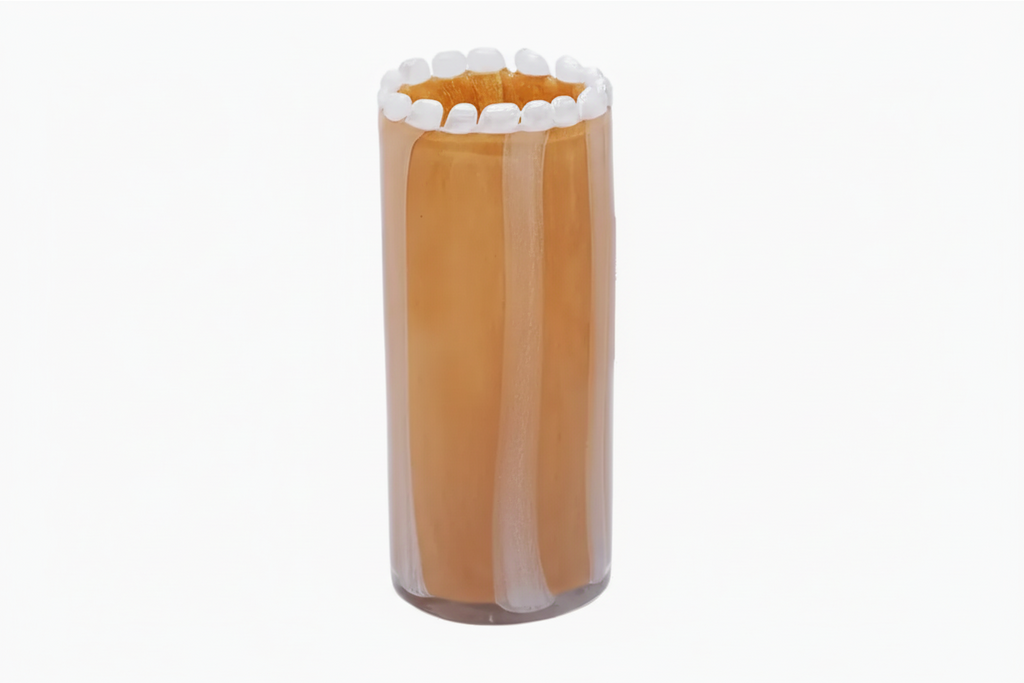 Vase droit bord perlé Moka – MAISON LILO | George Genève