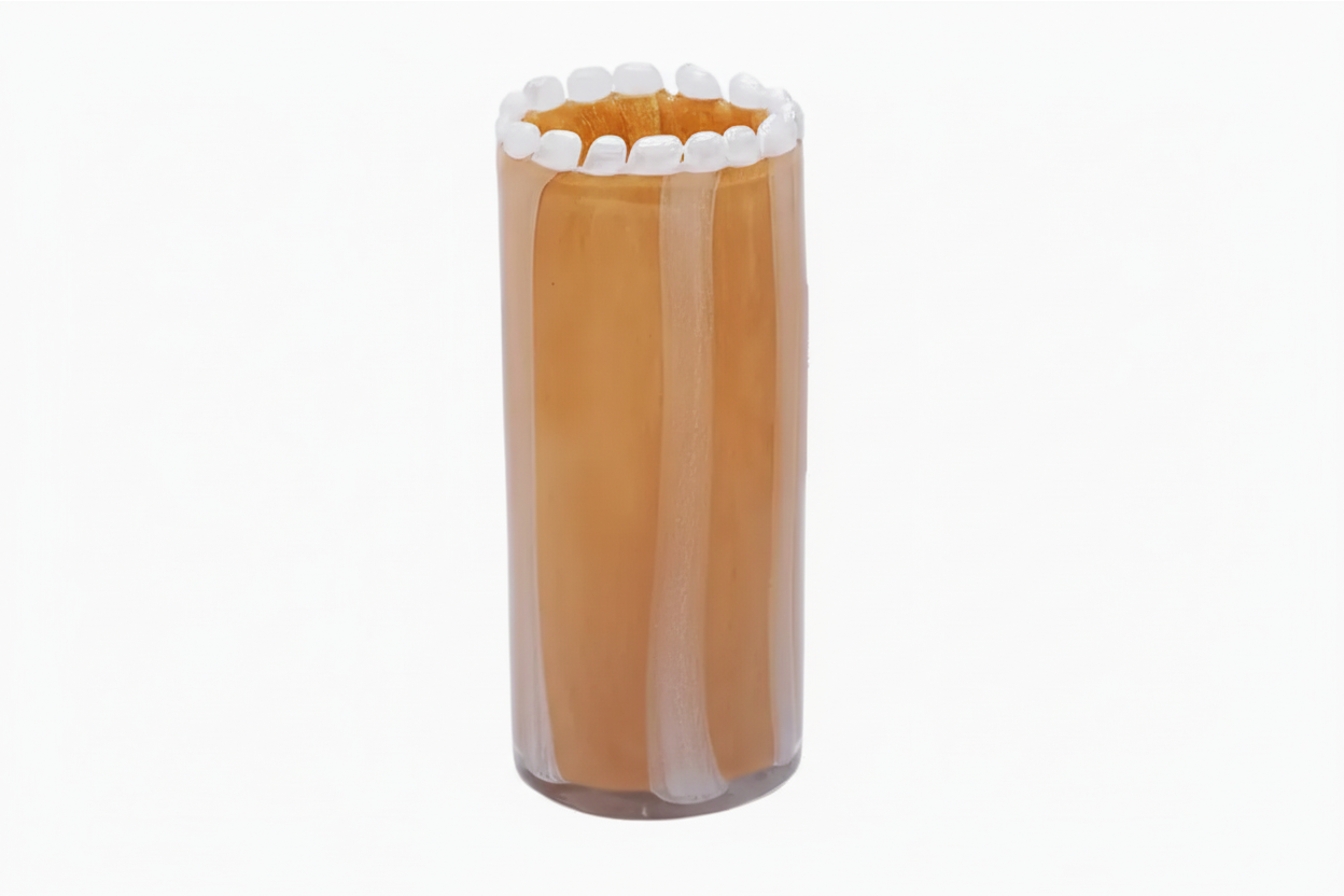 Vase droit bord perlé Moka – MAISON LILO | George Genève