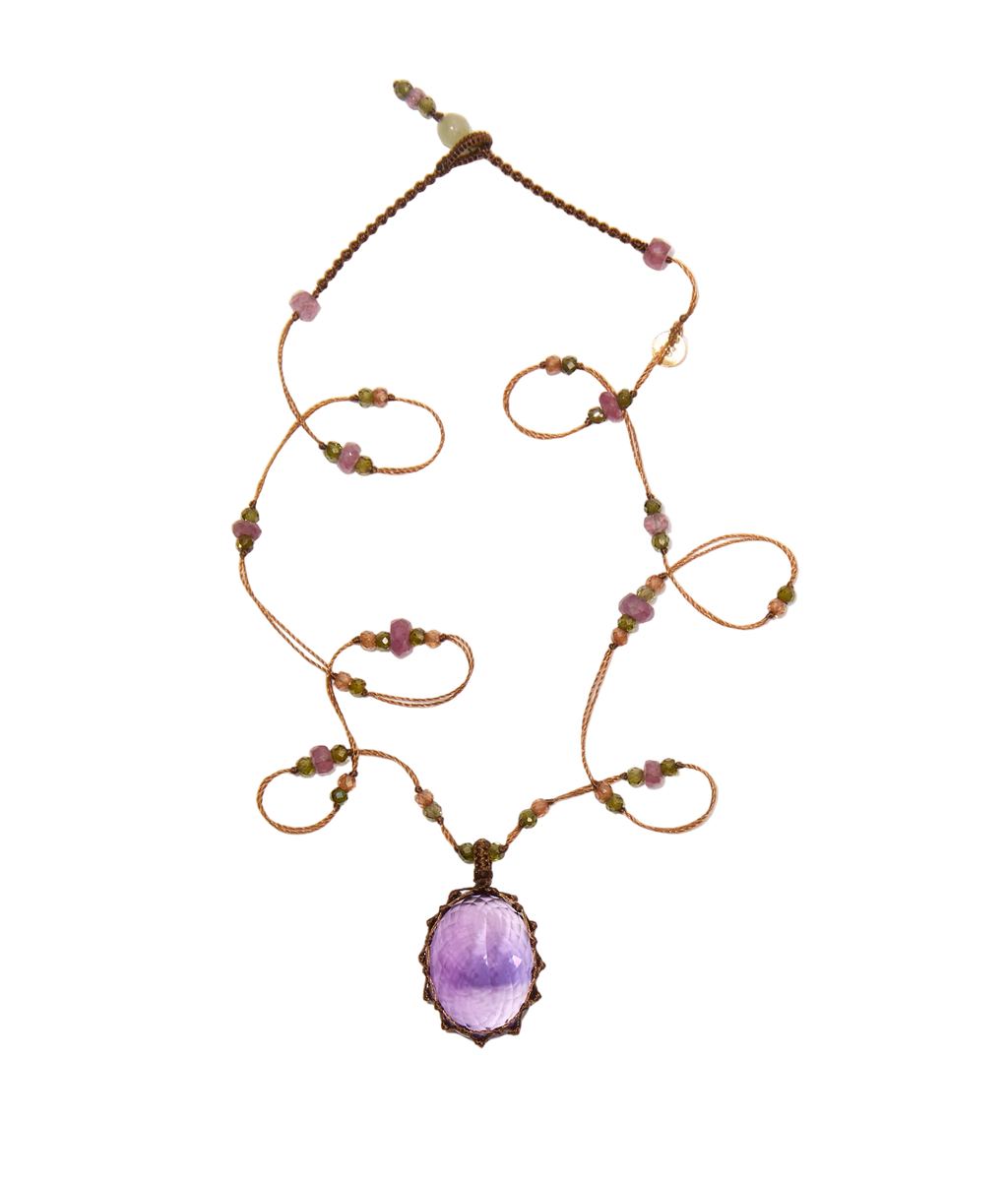 Collier Tibétain Court - Amethyste – SHARING | George Genève