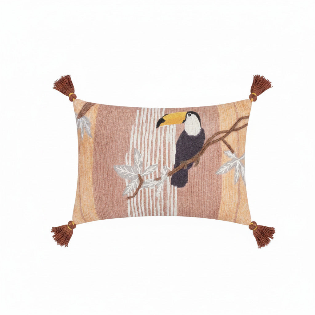 RIVA - Coussin brodé Toucan