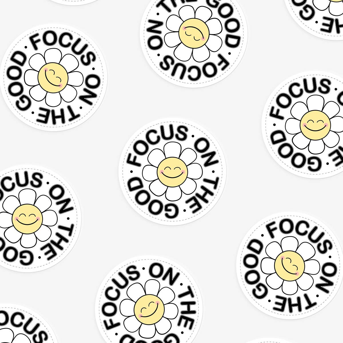 Focus On The Good – vue 2 – Autocollant | George Genève