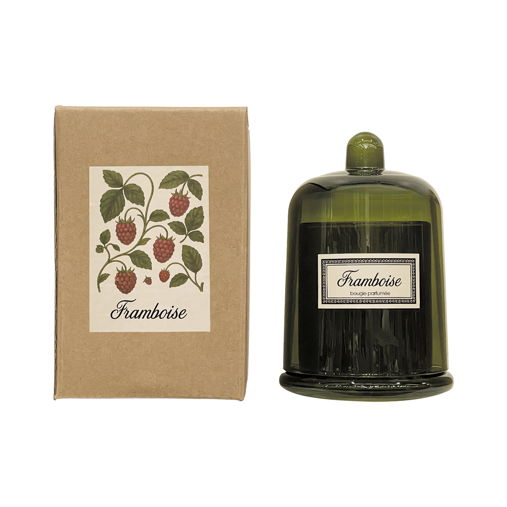 Bougie cloche Botanic framboise 200 g sous sa cloche en verre – OPJET PARIS