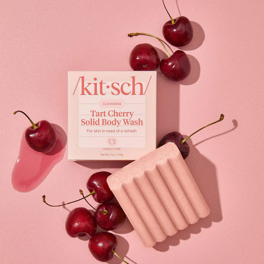 KITSCH - Gel Douche Solide à la Cerise Acidulée Purifiante
