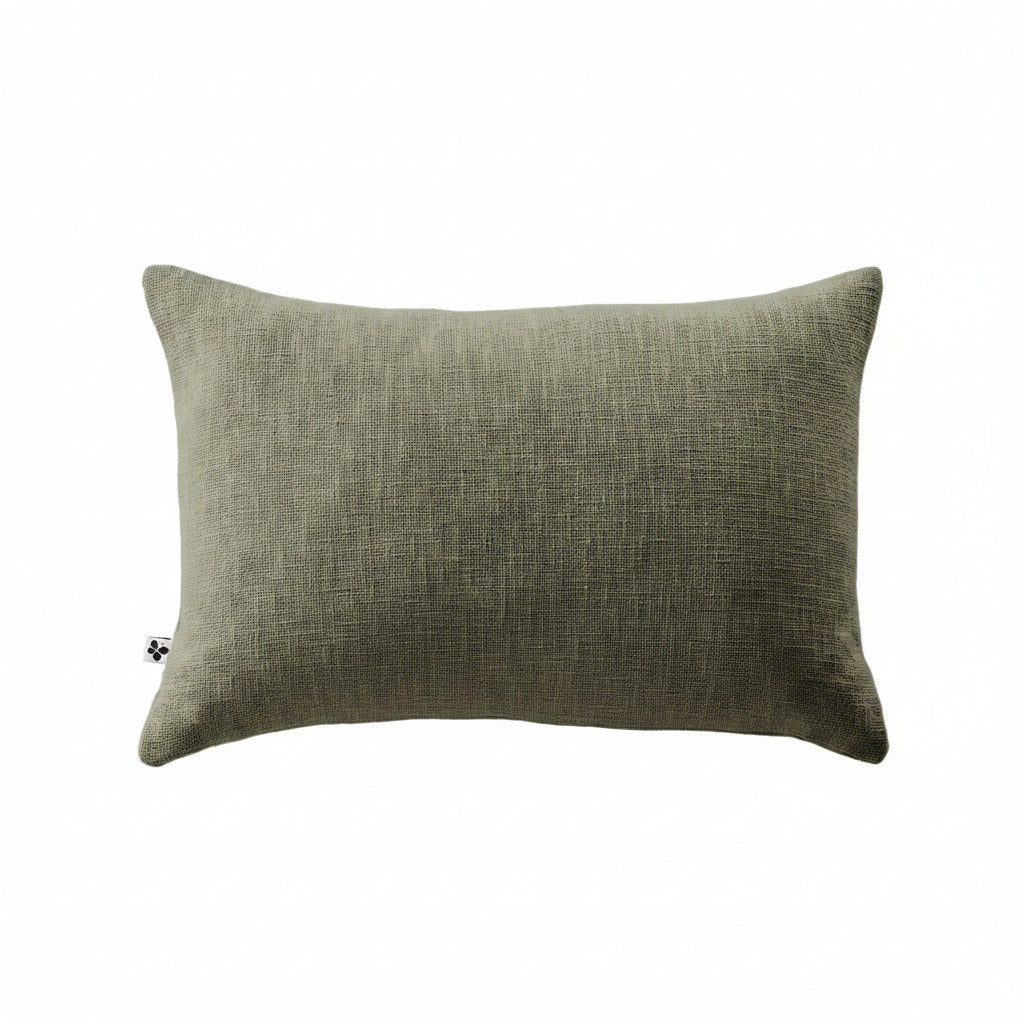 Coussin Sixtine Thym en slub de coton 40 x 60 cm, L'effet Papillon, George Genève