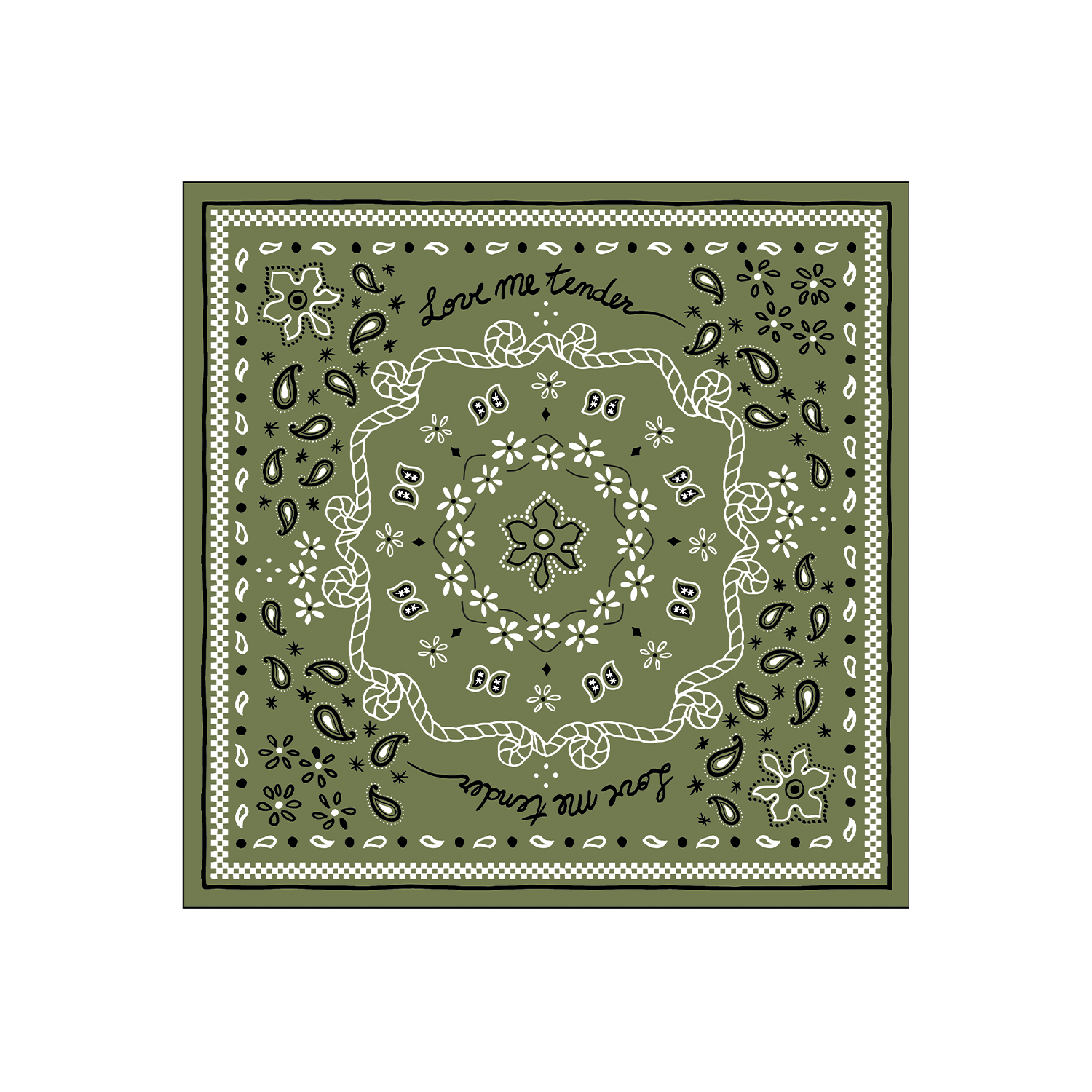 Serviette papier bandana kaki x20 – Opjet Paris | George Genève