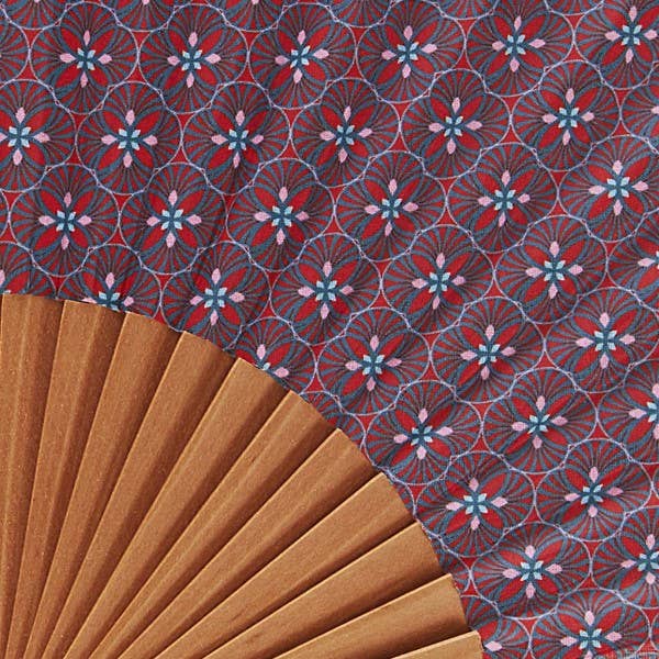 VENT DE BOHEME - Eventail LOTUS rouge