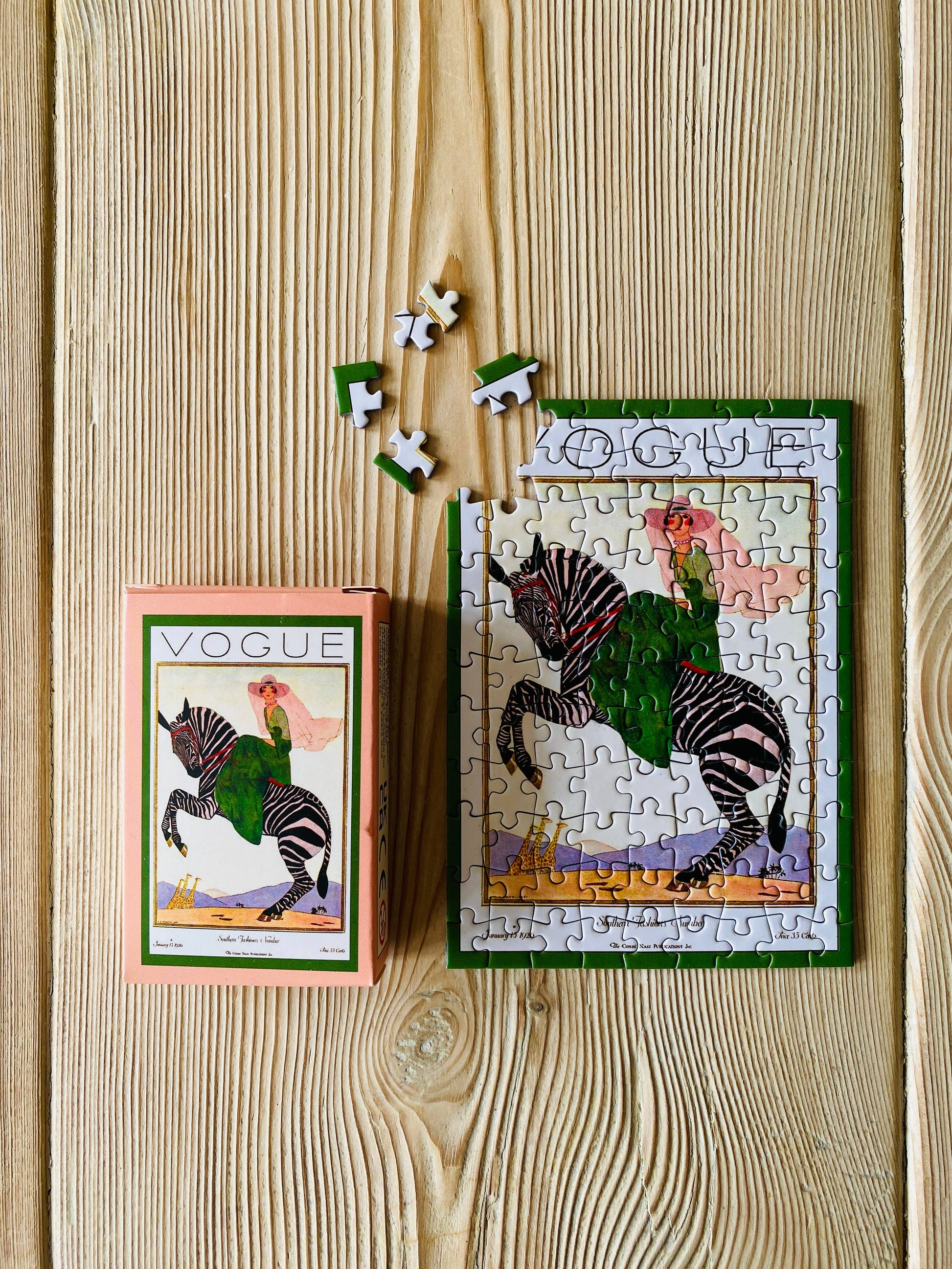 Détail des pièces du mini-puzzle Zebra Chic – PENNY PUZZLE