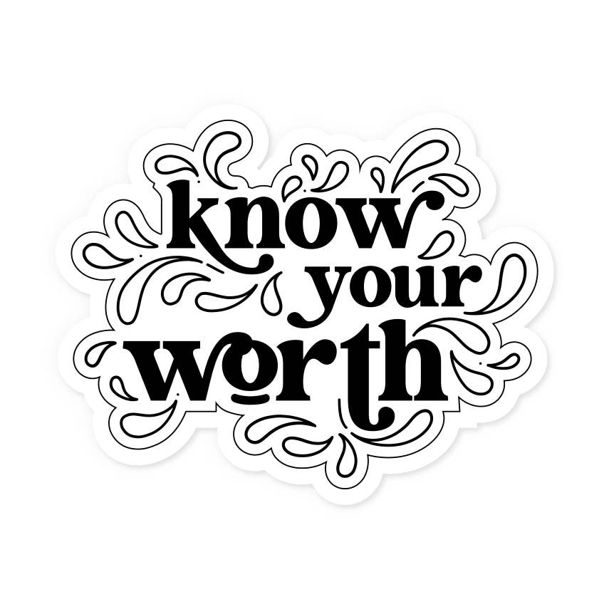 Know Your Worth – Autocollant | George Genève