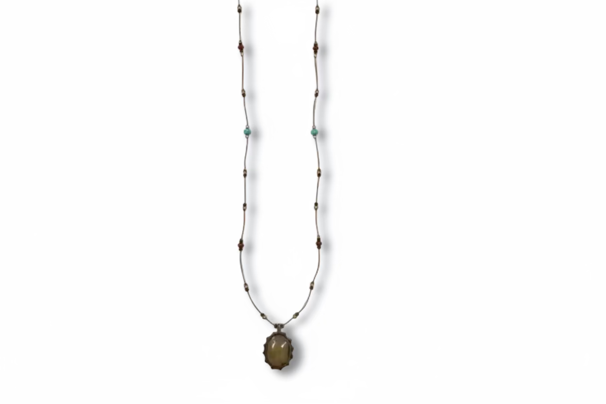 Sautoir Tibétain Long - Corundum Dark – SHARING | George Genève