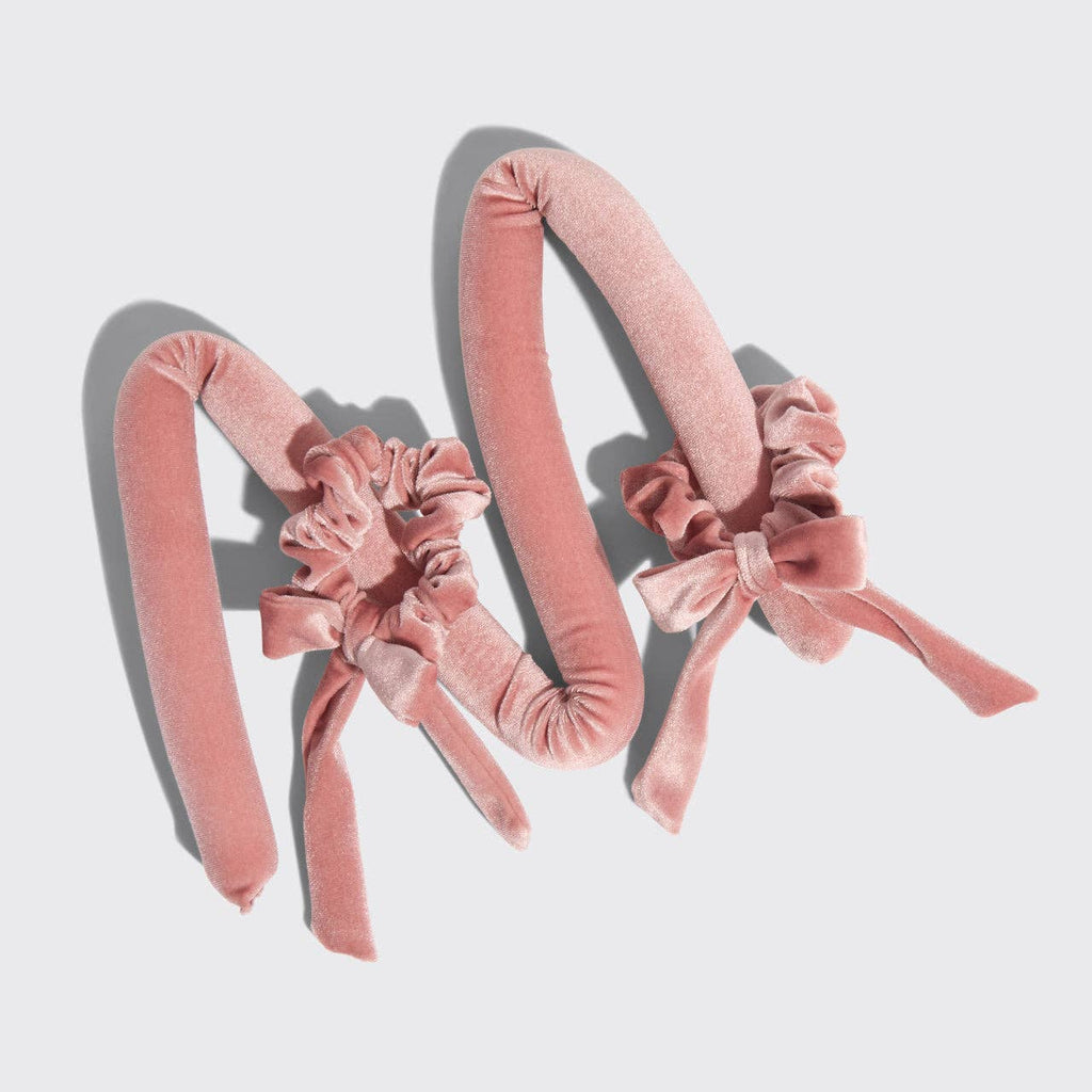 KITSCH - Ensemble de Bouclage Sans Chaleur en Velours Terracotta