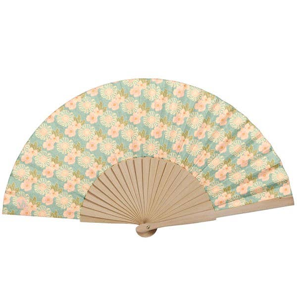 VENT DE BOHEME - Eventail THAIS celadon