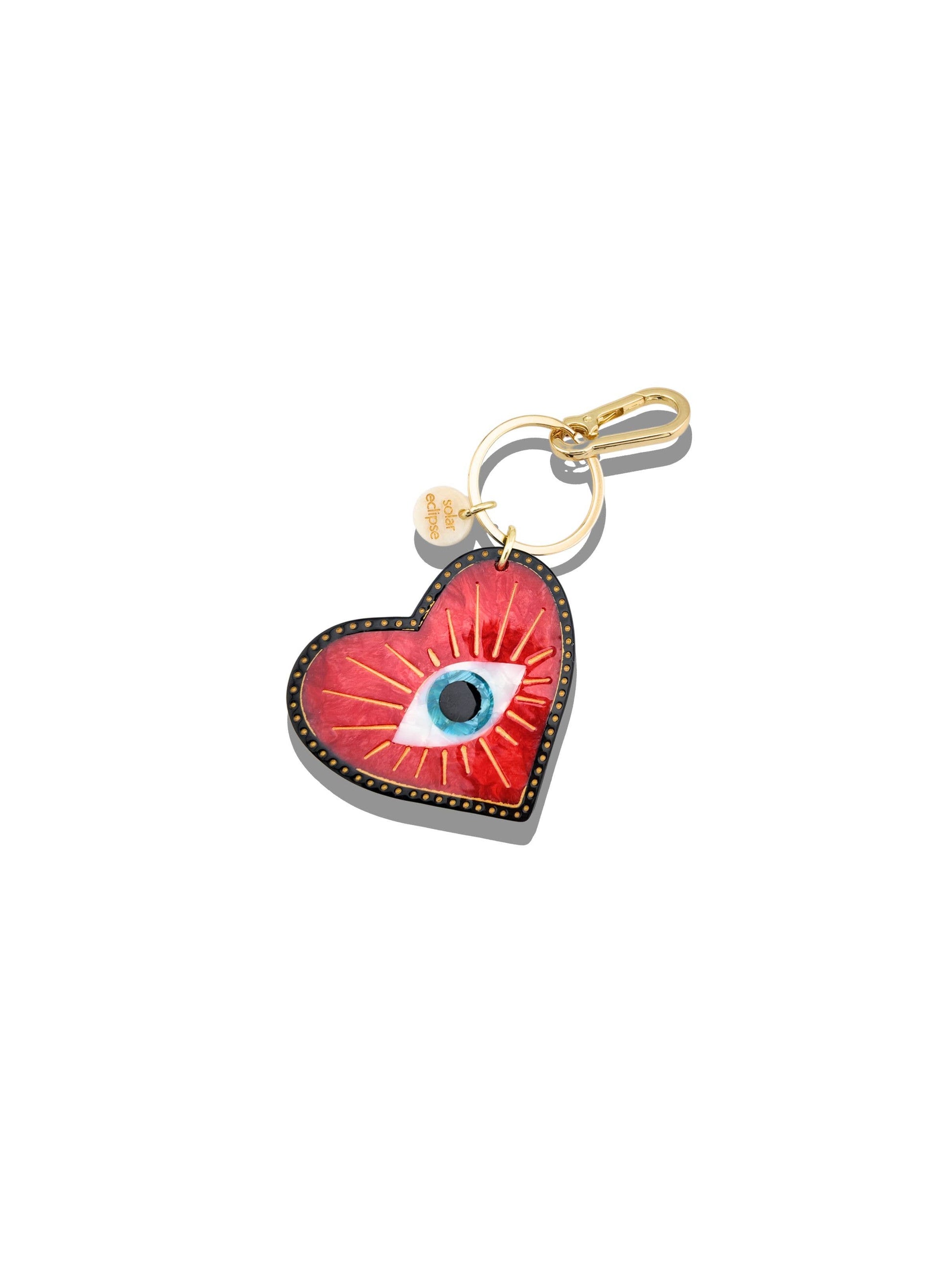 Porte-clés / breloque de sac Coeur avec Oeil – SOLAR ECLIPSE | George Genève