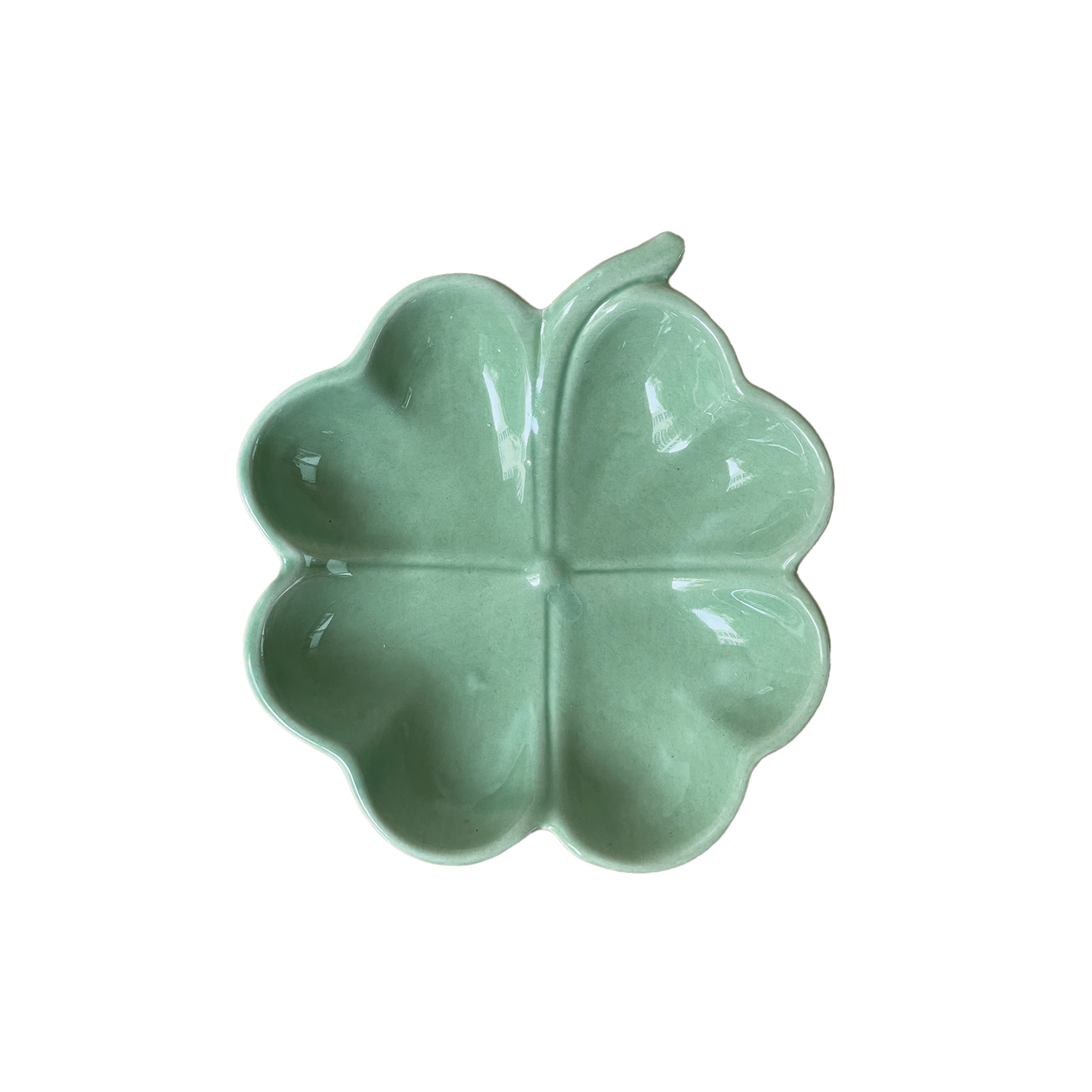 Coupelle trèfle vert L12,1 P11,1 H2,5cm – Opjet Paris | George Genève