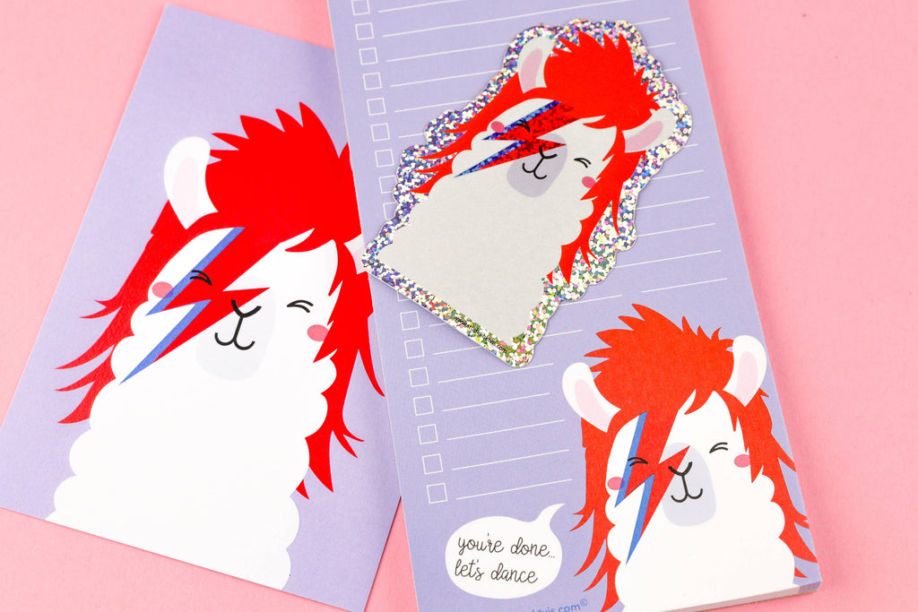 David Bowie Ziggy Stardust Lama – vue 6 – Autocollant géant | George Genève