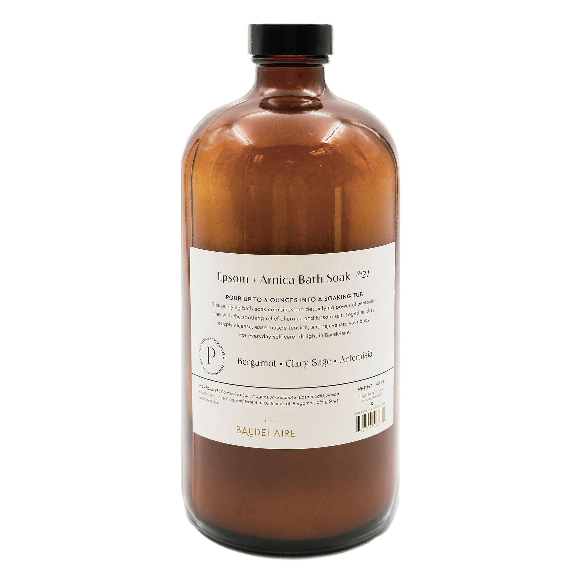 BAUDELAIRE - Sels de Bain Purify -  Epsom + Arnica