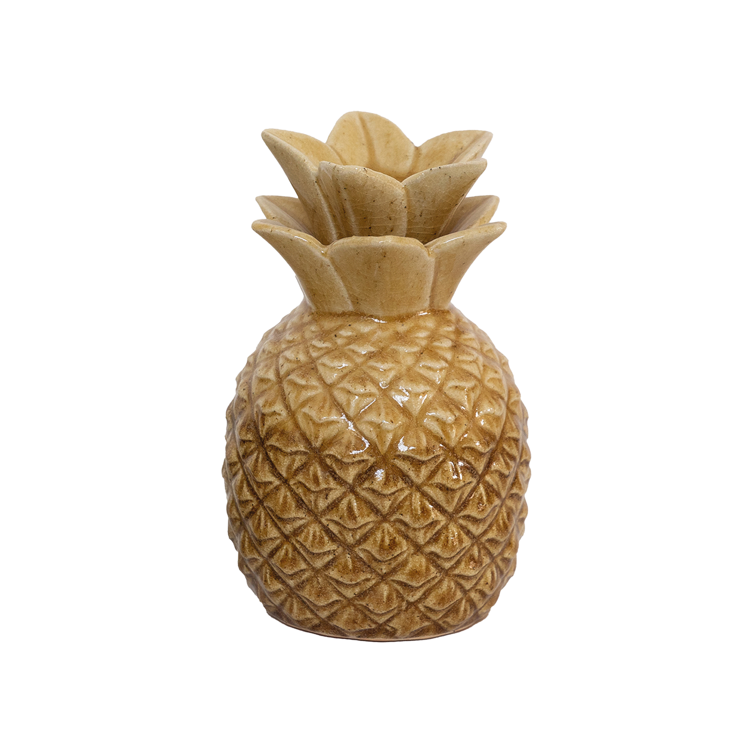 Vase ananas ocre D15 H23cm – Opjet Paris | George Genève