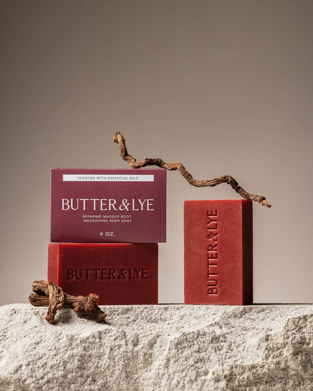 BUTTER & LYE - Savon Corps à la Racine de Garance