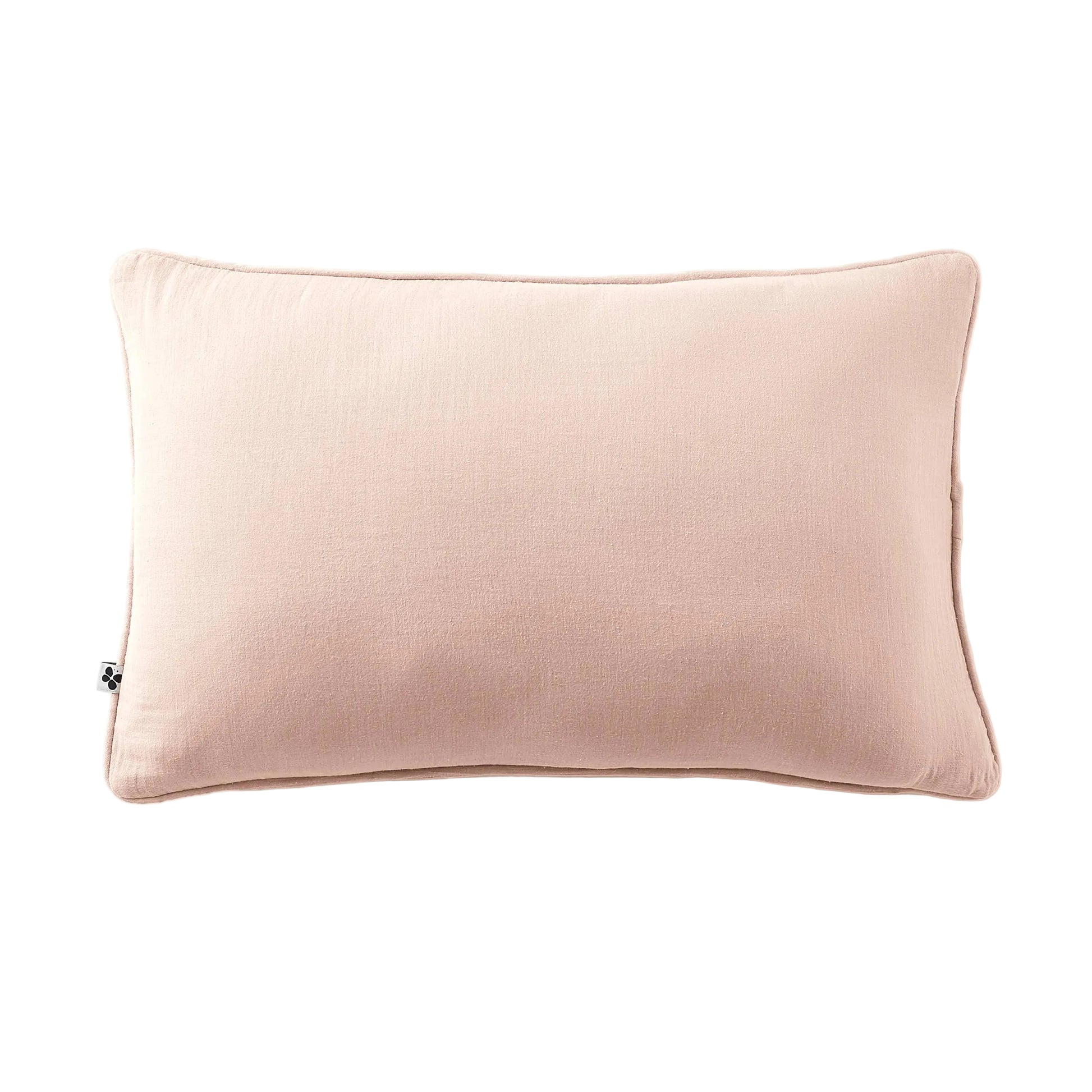 Coussin Gaia Guimauve en gaze de coton unie à passepoil 40 x 60 cm, L'effet Papillon, George Genève