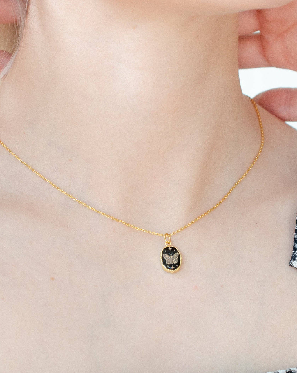 JILL MAKES - Collier Pendentif Serpent en Émeraude