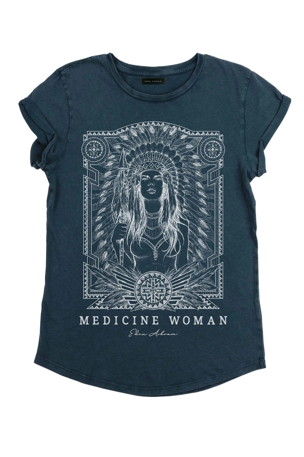 Tee-shirt Medicine Woman, coton bio denim délavé – EDEN ASHRAM chez George Genève