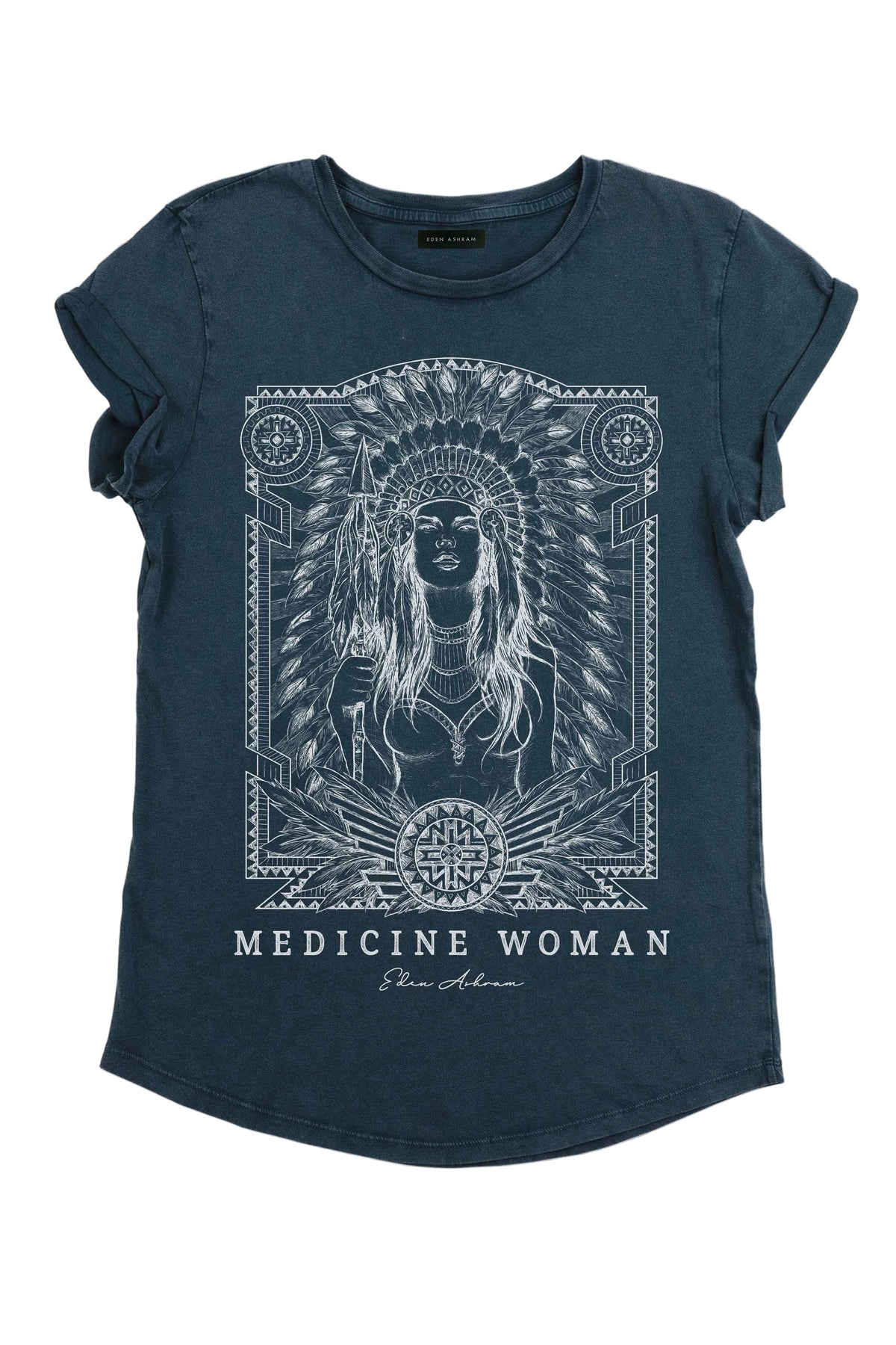 Tee-shirt Medicine Woman, coton bio denim délavé – EDEN ASHRAM chez George Genève